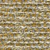 Woven tweed fabric texture in golden-brown and light gray with a dense, raised weave and nubby fibers; label reads "bross > fabric (c) savanna > col. 442".